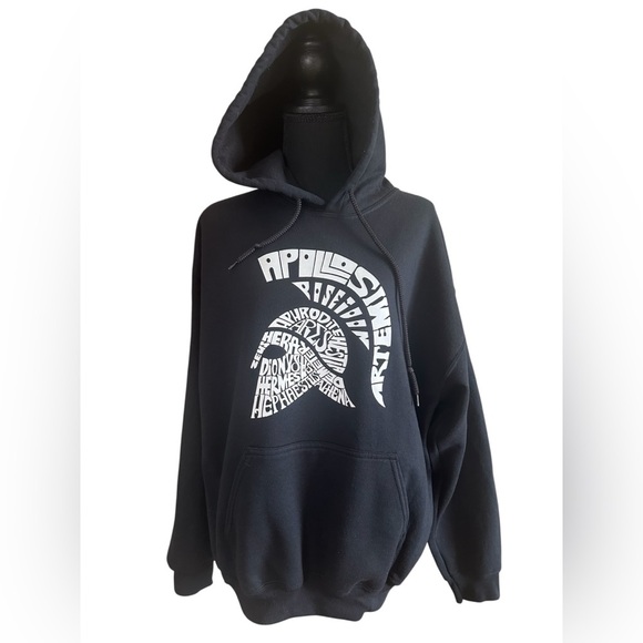 Gildan Heavy Blend Apollo 13 Greek Gods Graphic Hoodie Sweatshirt Size Large - Picture 1 of 6